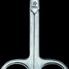 Pfeilring 9cm, Hautschere, vernickelt, strichmattiert, gebogen, in Blister