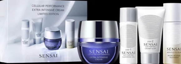 Sensai Cellular Performance Extra Intensive Cream Set = Extra I.Cream 40ml + SP Cleansing Oil 30ml + SP Creamy Soap 30ml + AS Micro Mousse Treatment 30ml
