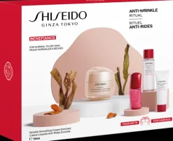 Shiseido Benefiance Enriched Value Set = Wrinkle Smooth. Cream Enr. 50 ml + Clarifying Foam 15 ml + Treat. Softener 30 ml + Power Inf. Concentrate 10 ml