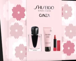 Shiseido Ginza Set = EdP Nat. Spray 50 ml + Body Lotion 50 ml +TechnoSatin Gel Lipstick 415 2,2 g